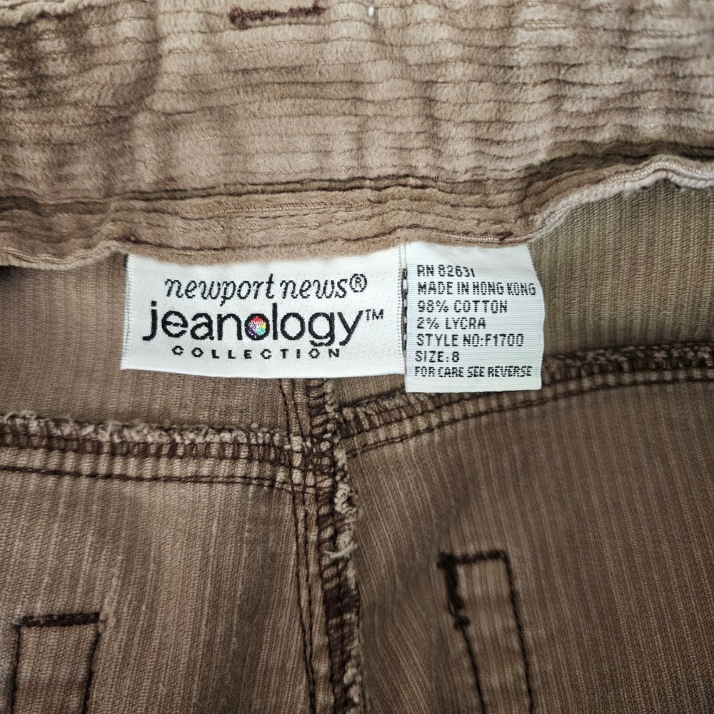 Vintage 90s Newport News Jeanology Brown Corduroy Pants Womens 8 Hong Kong - Picture 8 of 9